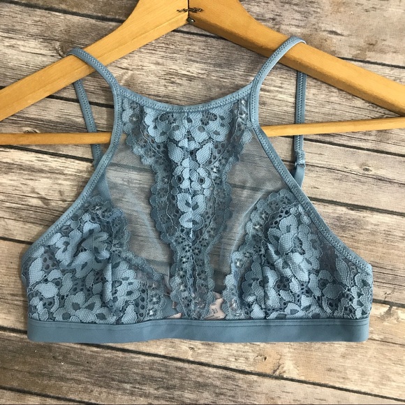 Victoria's Secret Other - (Sold) Victoria Secret Blue Halter Bralette, XS
